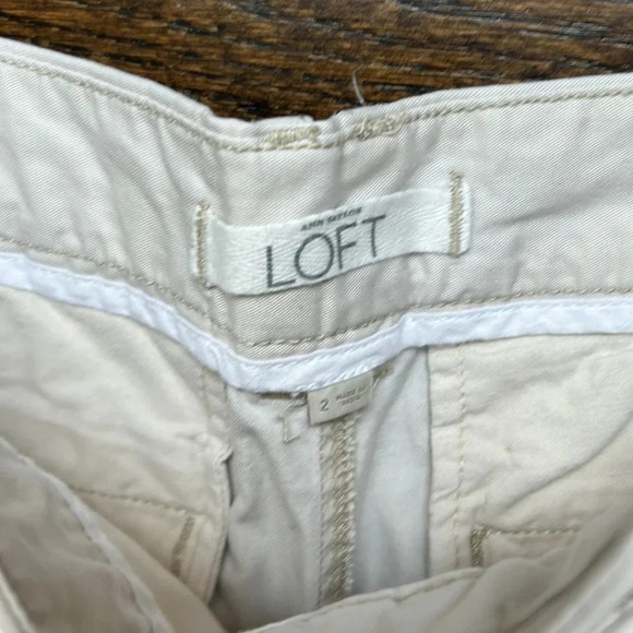 LOFT tan cotton shorts size 2 - Picture 2 of 5